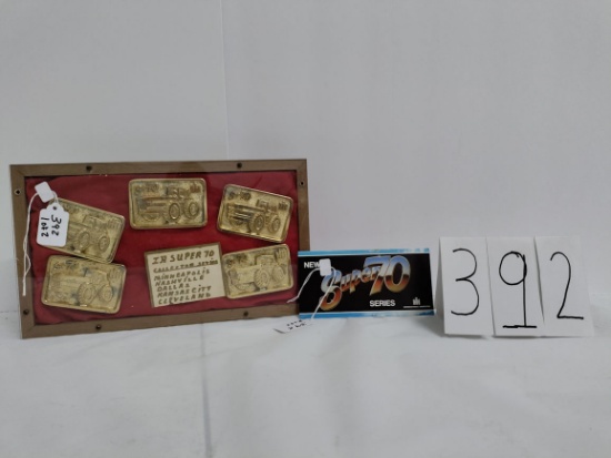 set of 5 IH Super 70 Collector Series Minneapolis Nashville Dallas Kansas City Cleveland belt buckle