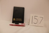IH 1957 Vinyl Covered Weekly Record  and 2 Pens