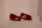 Vintage Ladies IH cloth green thumb garden gloves