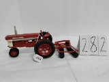 Made in USA unmarked Farmall 460 narrow front fast hitch and disc