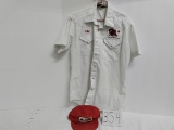 Protexall white pearl snap dress sales shirt with embroidered Phil name 1400 Cotton Stripper IH Logo