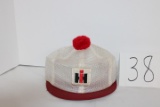 IH Ladies mesh hat with red pom pom and visor