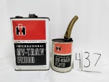 Empty International Hy-Tran Fluid Gallon 372704R5 quart hy-tran 372703R5 both fair and New oil spout