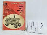 International Harvester 1066 Turbo Diesel tractor Operator's Manual fair condition