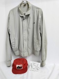 LTD USA Large polycotton with nylon shell IH logo spring Jacket needs cleaned with IH poor condition