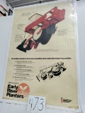 New International Early Riser Planter poster pon poster board covered with pastic good condition