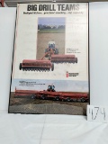 Big Drill Teams IH Agricultural Equipment Poster 5100 6200 grain drills framed good condition