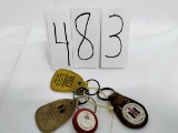 4 IH keychains one with IH key fair condition