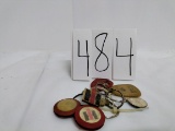 6 IH keychains fair condition