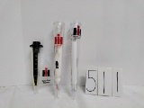 3 Plastic IH rain gauges