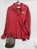 Cutter & Buck XL men's shirt 30 year rotary leadership axial flow and CFS used hat and IH pin