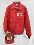 Cap' n Jac large lined jacket with IH axial-flowcombine emblem and matching IH mesh hat