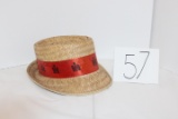 Men's medium IH straw derby hat