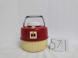 Coleman thermos with IH genuine parts emblem with tractor mount good condition
