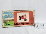 International Farm Management board game stock #131 game in fair condition box is in poor condition