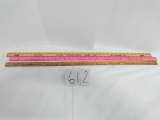 3 IH wooden yard sticks United International Sales and Chambersburg Implement Co and Bauch Farm Equi