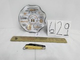 Scherrman's 45th Anniversary Dyersville IA clam shell ash tray