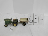Ertl JD 140 missing steering wheel rubber black knob on deck lever with metal white garden wagon fai