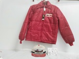 Protexall Med red nylon polyester IH sewn on patch New Old Stock with tag and International tractor