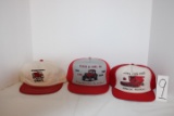 3 hats (IH Cadet/ Vough & Sons/ Inc./ Ausra Farm Equip. Dowagiac