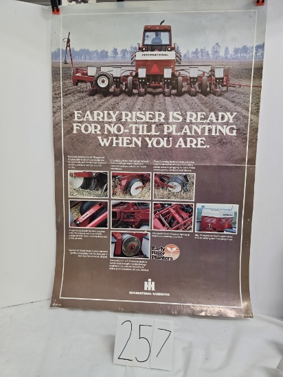 IH poster Early riser is reay for no-till planting when you are #AD34721M good condition
