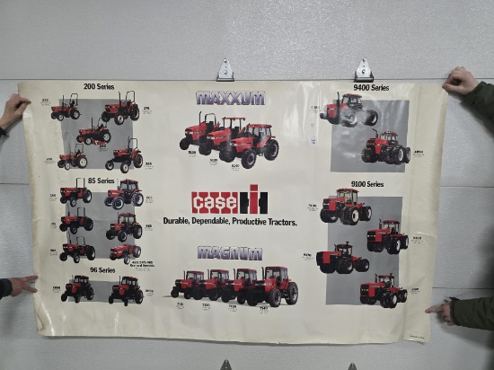 Case IH Maxxum/Magnum poster with variety of tractors pictured original