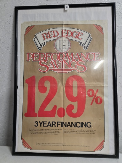 IH red edge IH savings framed poster