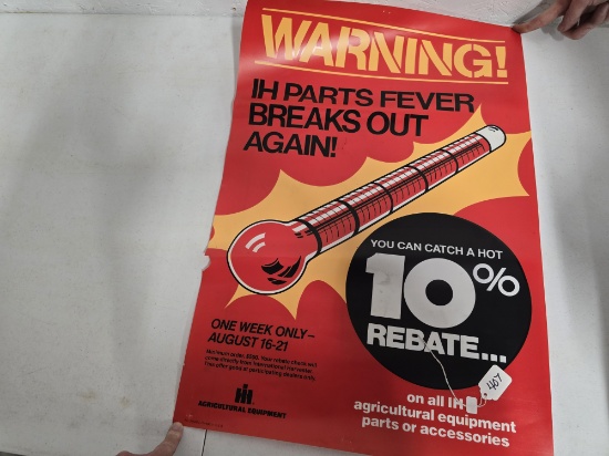 Vinyl IH parts fever breaks out again warning poster