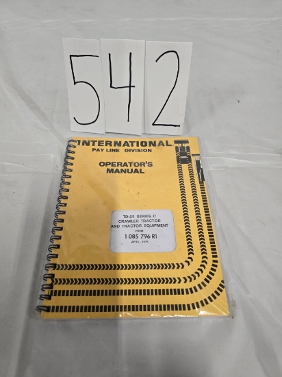 IH Payline division operator's manual for td25 series C