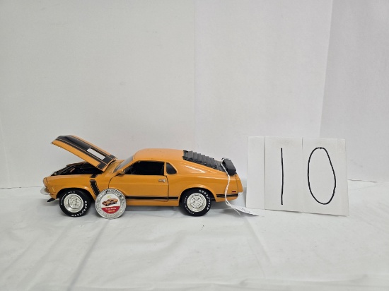 Ertl 1970 Boss 302 1/18th Scale No Box Display Model With Johnny Lightning Collector Coin 18 Of 20