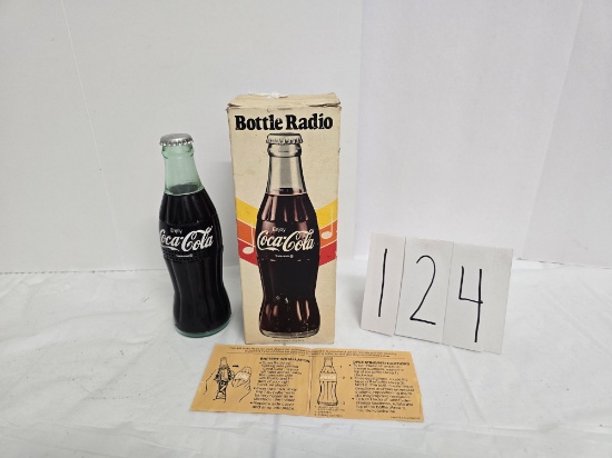 Batt Op Coca-cola Bottle Am Radio In Box With Insert And Instruction