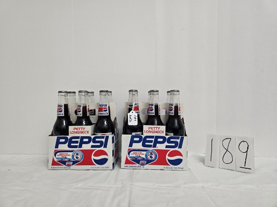 Set Of 2 6 Pack Petty Longneck Pepsi Bottles 1992 Fan Appreciation Tour