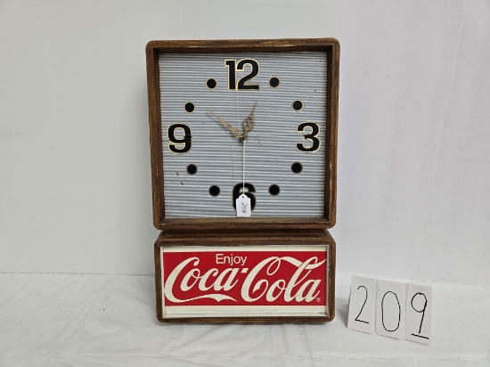 Coors Battery Operated Enjoy Coca Cola Clock Fair Condition