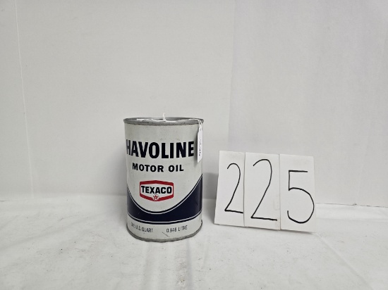 Havoline 1 Qt Empty Punctured Top Can Good Condtion