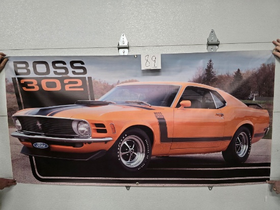 Boss 302 Canvas Banner 6 Grommets Good Cond New Old Stock
