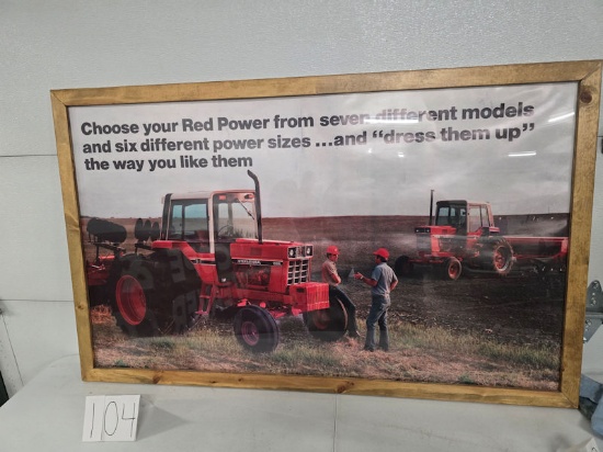 Framed reprint poster dress up red power good condition