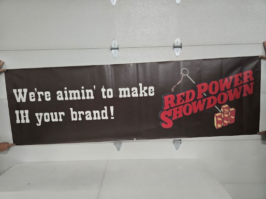 Reprint banner IH Red Power Showdown 95" by 30" good condition