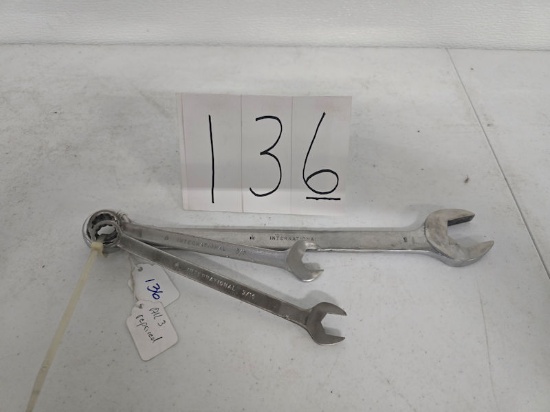 Set of 3 IH wrenches 1" 5/8" 9/16" all have been repaired
