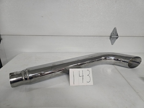 Chrome exhaust muffler 3" base to 4" stack