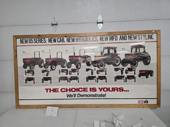Framed original Case IH New 85 series 74" by 39" good condition