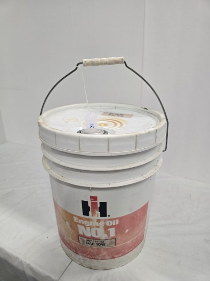IH sealed unopened engine oil No 1 bucket fair condition