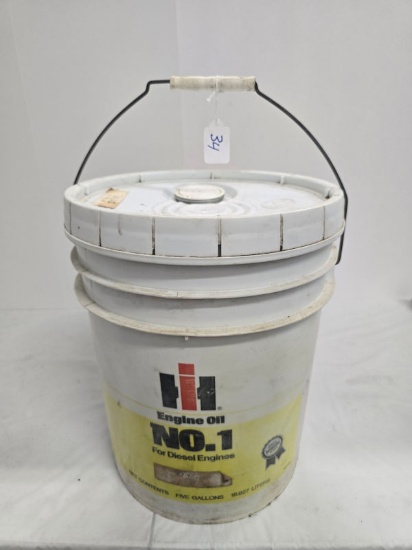 IH engine oil No 1 5 gallon bucket sealed unopened good condition