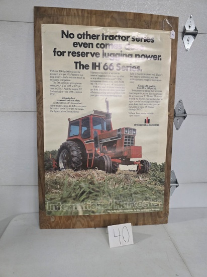 IH 66 series poster on plywood 30" by 46" original good condition