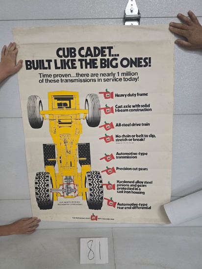 unframed original Cub Cadet green thumb built like the big ones good condition
