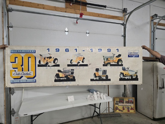 30 years of Cub Cadet banner 1961 to 1991 fair condition
