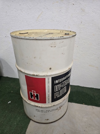 IH Hytran fluid barrel 30 gallon empty fair condition 999597r5