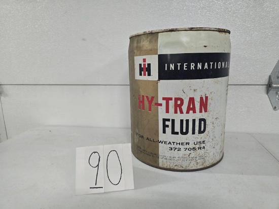 IH hytran fluid 5 gallon can empty 372705r4 fair condition