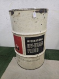IH Hytran fluid barrel 30 gallon empty    open top fair condition