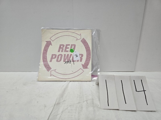 1 pair Red Power decals nos