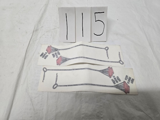 2 IH branding iron decals
